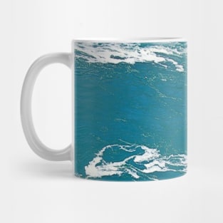 Teal Blue Ocean Waters and White Surf Mug